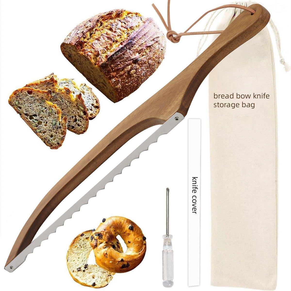 Wooden Bread Cutter Saw for Perfect Slice Cutting Tool Bread Slicer Kitchen - Mekamart Australia