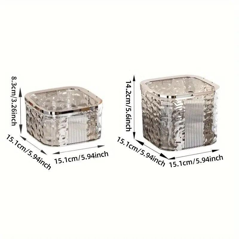 Desktop Mini Trash Can Small Waste Bin Storage Bucket for Office Kitchen Home - Grey-S - Mekamart Australia