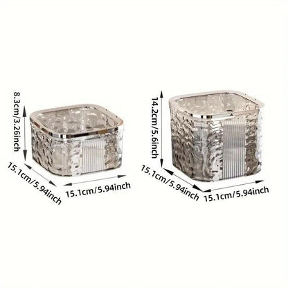 Desktop Mini Trash Can Small Waste Bin Storage Bucket for Office Kitchen Home - Grey-S - Mekamart Australia