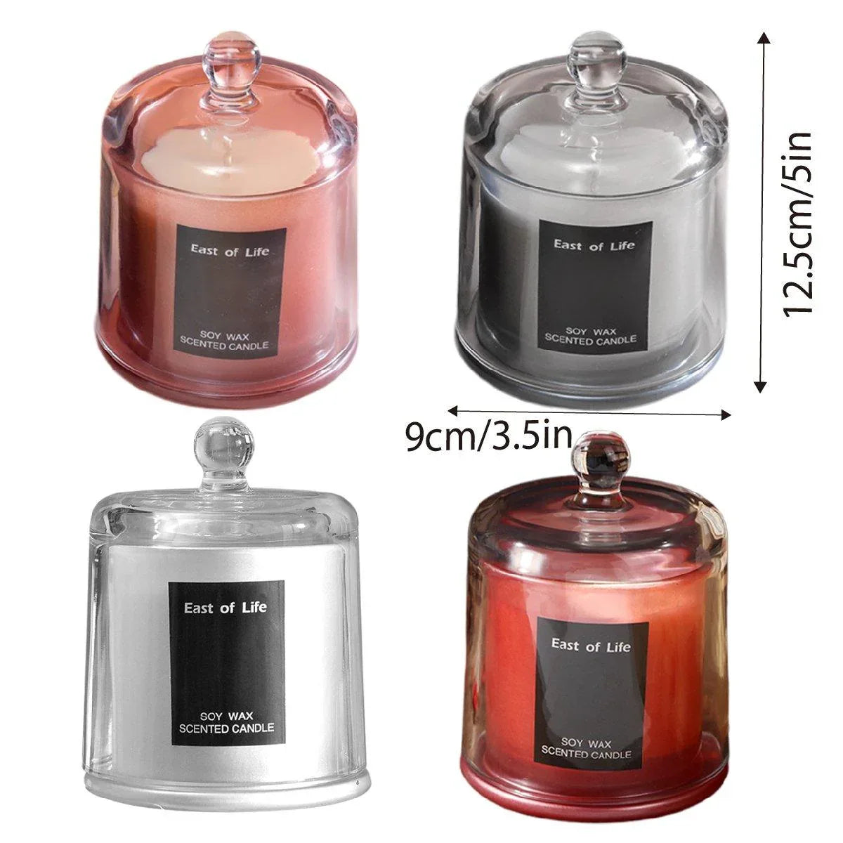 2Pcs Smokeless Glass Aromatherapy Candles Scented Gift Set for Relaxation - Freesia - Mekamart Australia