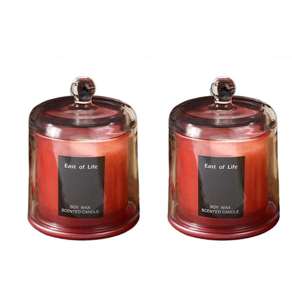2Pcs Smokeless Glass Aromatherapy Candles Scented Gift Set for Relaxation - Freesia - Mekamart Australia