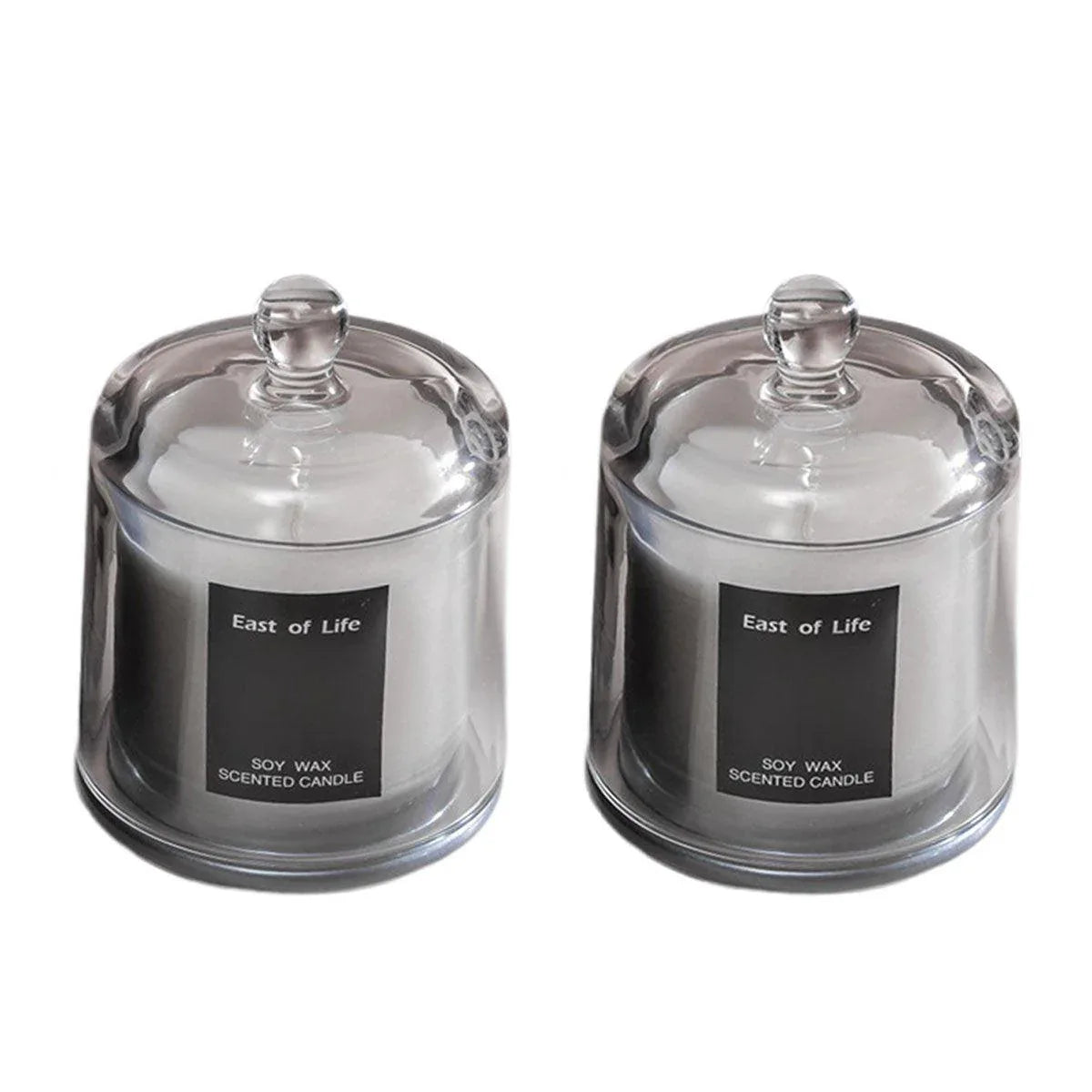 2Pcs Smokeless Glass Aromatherapy Candles Scented Gift Set for Relaxation - Freesia - Mekamart Australia
