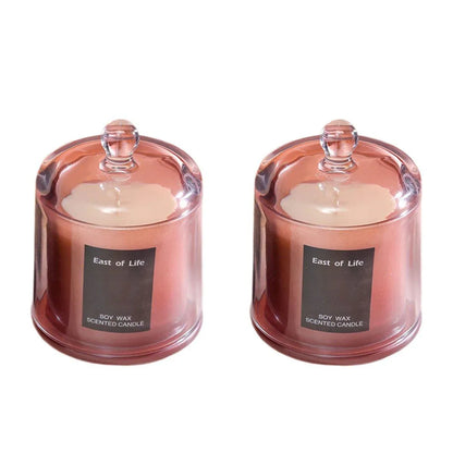 2Pcs Smokeless Glass Aromatherapy Candles Scented Gift Set for Relaxation - Freesia - Mekamart Australia