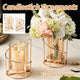 Wrought Iron Candle Holder Romantic Candlestick Ornament Dinner Table Decor Prop - S