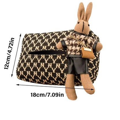 Car Tissue Box Cute Fabric Hanging Box for Car and Living Room Tissue Organizer - Mekamart Australia