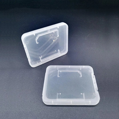 10pcs Transparent SD SDHC Memory Card Storage Box Flip Open Single Card Holder