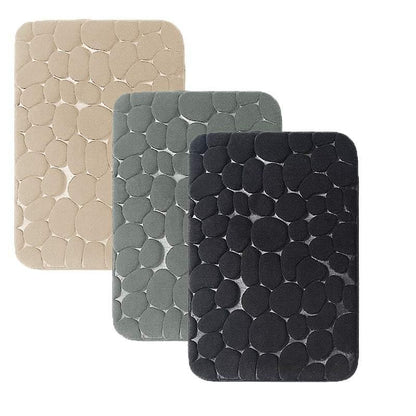 40x60cm Non-Slip Memory Foam Bath Mat Super Absorbent Floor Rug for Bathroom Use - Khaki - Mekamart Australia