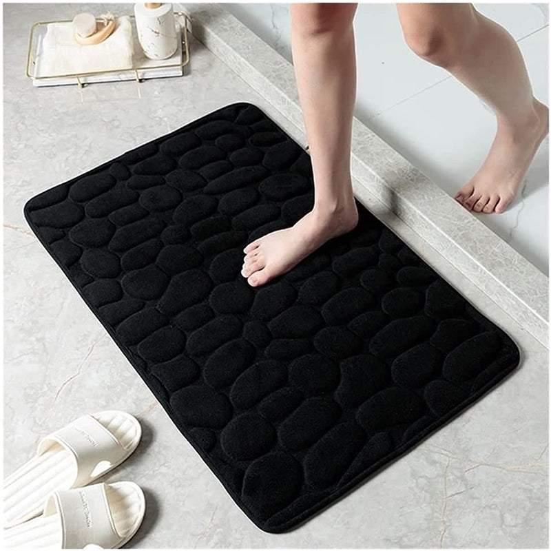 40x60cm Non-Slip Memory Foam Bath Mat Super Absorbent Floor Rug for Bathroom Use - Khaki - Mekamart Australia