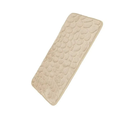 40x60cm Non-Slip Memory Foam Bath Mat Super Absorbent Floor Rug for Bathroom Use - Khaki - Mekamart Australia