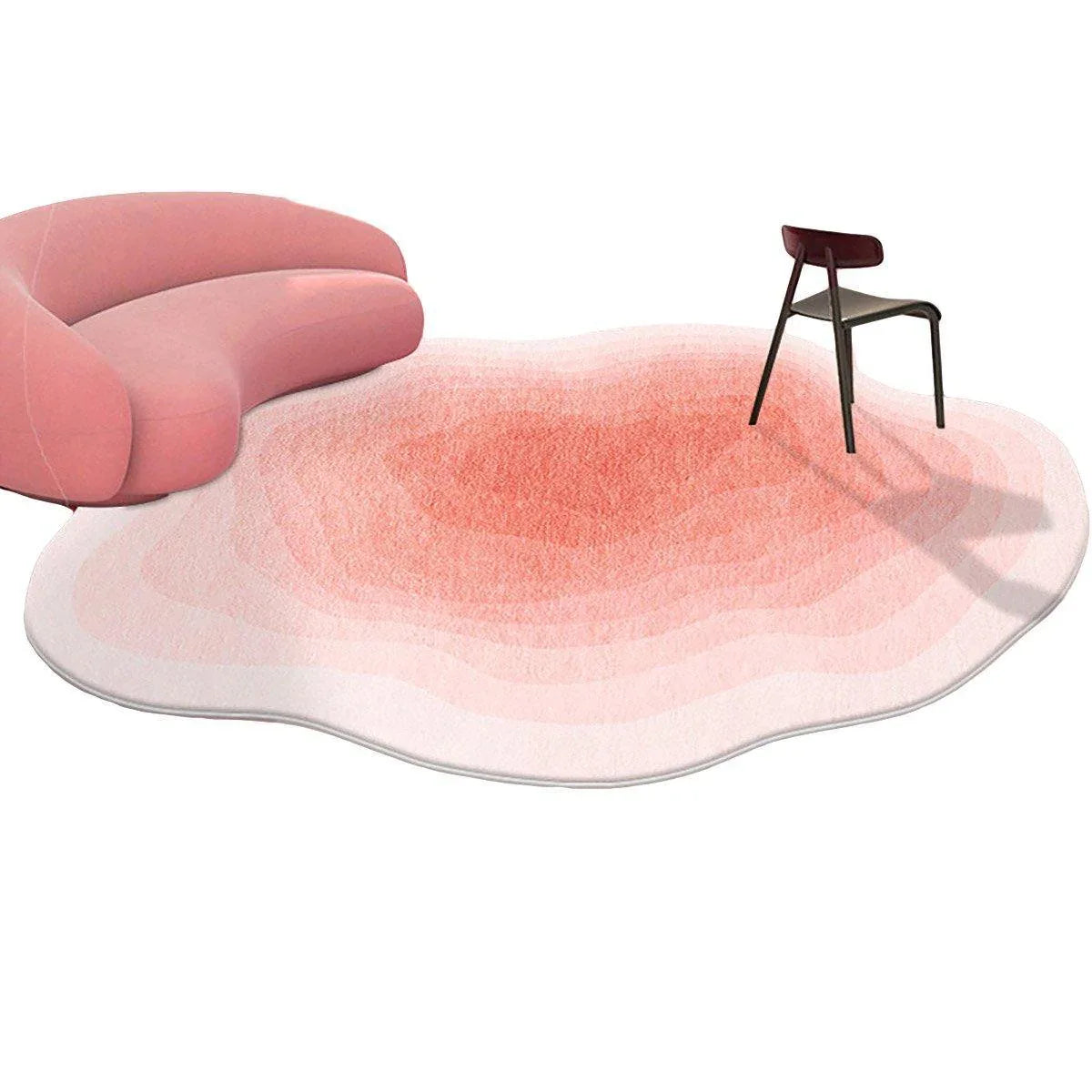 Shaped Cashmere Carpet Living Room Full Blanket Cloakroom Dressing Table - Pink - Mekamart Australia