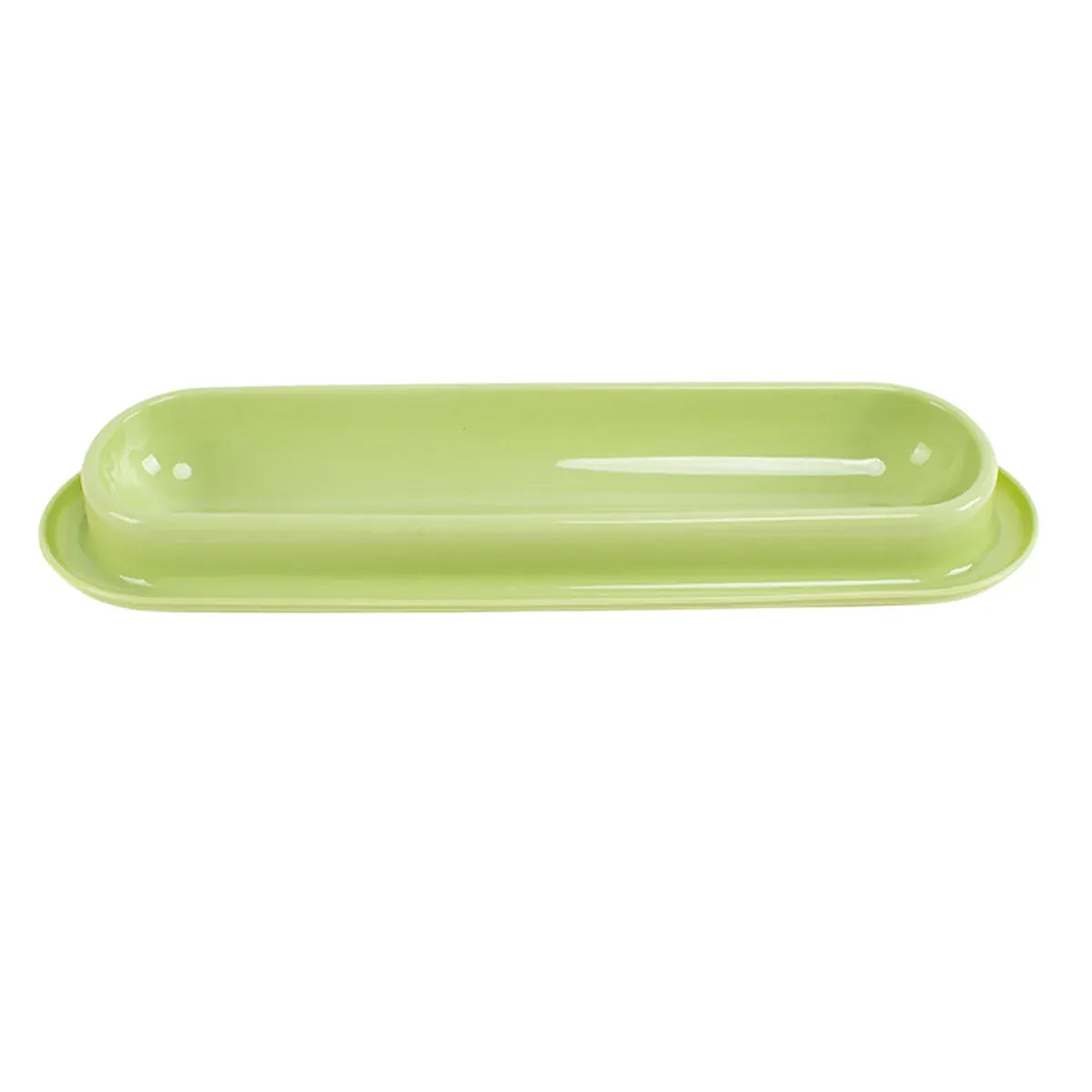 Extended Cat Bowl Pet Bowl Feeding Basin Drinking Water Cat Bowl for Cats - Green