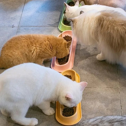 Extended Cat Bowl Pet Bowl Feeding Basin Drinking Water Cat Bowl for Cats - Green