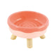 Cat Food Water Bowl Non Slip Raised Pet Feeding Dish Elevated Feeder Cats - Pink