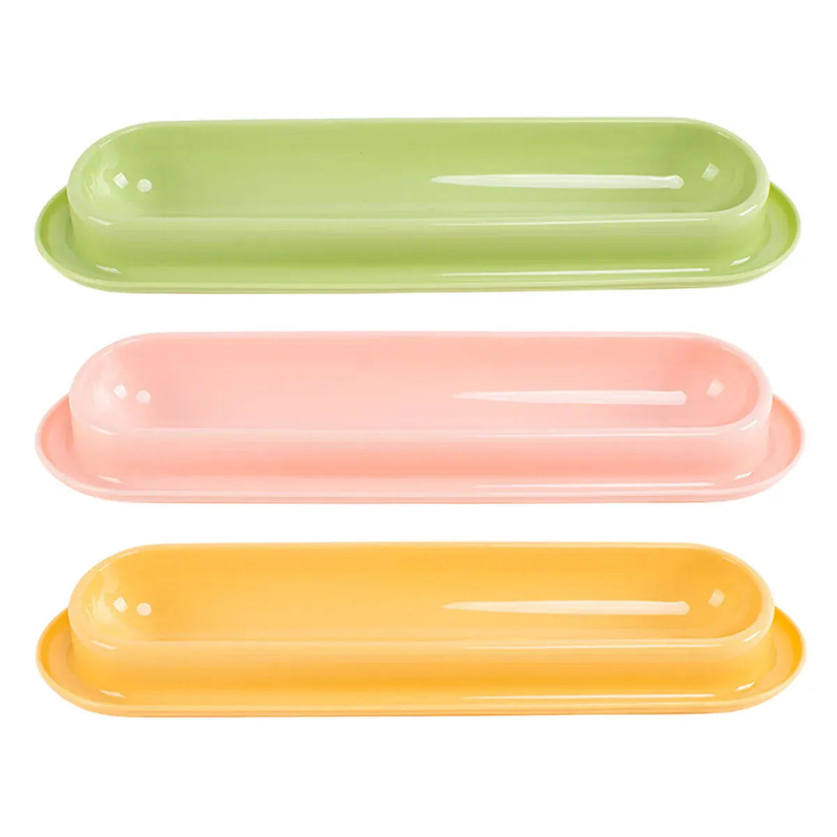 Extended Cat Bowl Pet Bowl Feeding Basin Drinking Water Cat Bowl for Cats - Pink