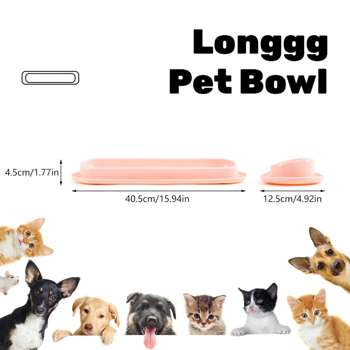 Extended Cat Bowl Pet Bowl Feeding Basin Drinking Water Cat Bowl for Cats - Yellow