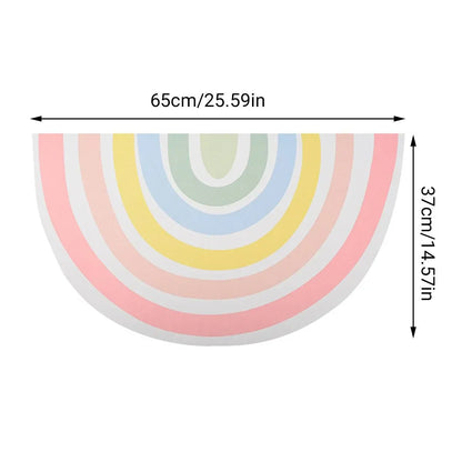 Rainbow Pet Food Mat Waterproof Non Slip Dog Cat Bowl Placemat PU