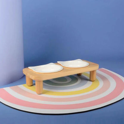 Rainbow Pet Food Mat Waterproof Non Slip Dog Cat Bowl Placemat PU