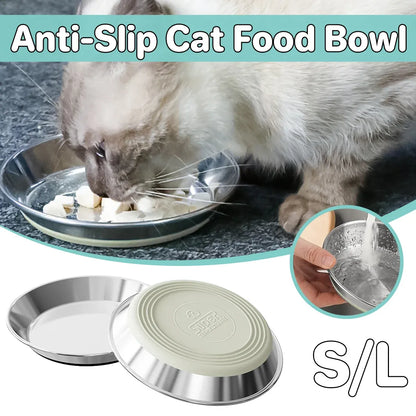 AntiSlip Cat Bowl Pet Food Basin Cat and Dog Feeding Bowl Universal Pet Dish - M