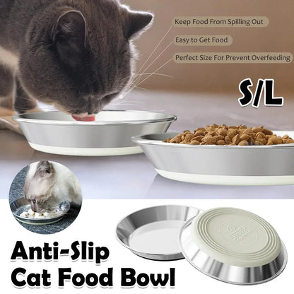 AntiSlip Cat Bowl Pet Food Basin Cat and Dog Feeding Bowl Universal Pet Dish - M