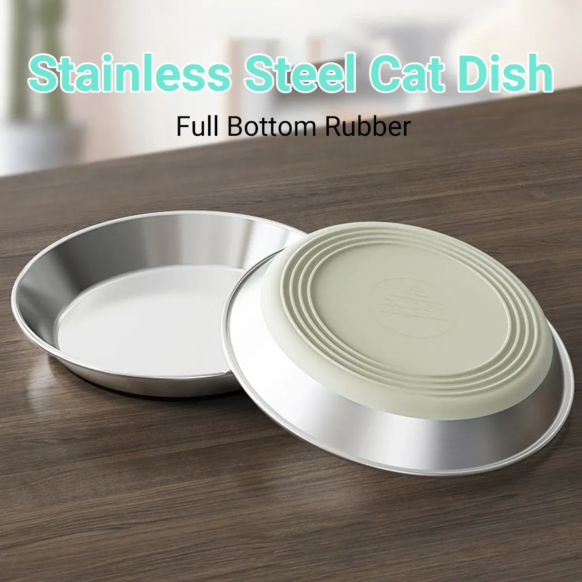 AntiSlip Cat Bowl Pet Food Basin Cat and Dog Feeding Bowl Universal Pet Dish - M