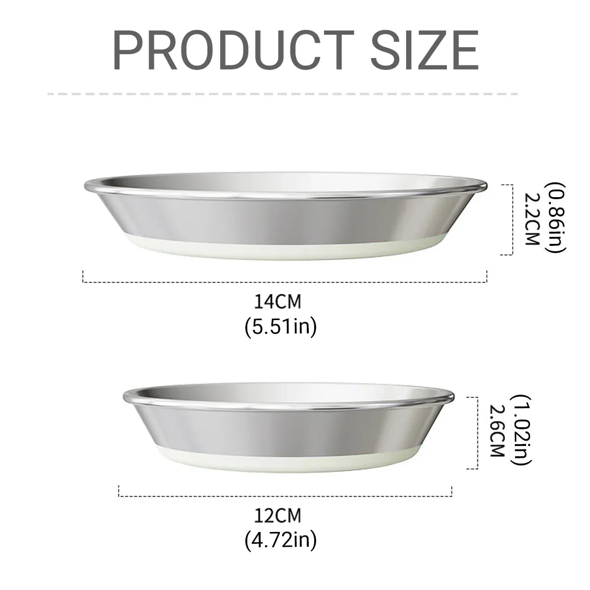AntiSlip Cat Bowl Pet Food Basin Cat and Dog Feeding Bowl Universal Pet Dish - S