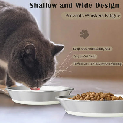 AntiSlip Cat Bowl Pet Food Basin Cat and Dog Feeding Bowl Universal Pet Dish - S