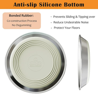 AntiSlip Cat Bowl Pet Food Basin Cat and Dog Feeding Bowl Universal Pet Dish - S
