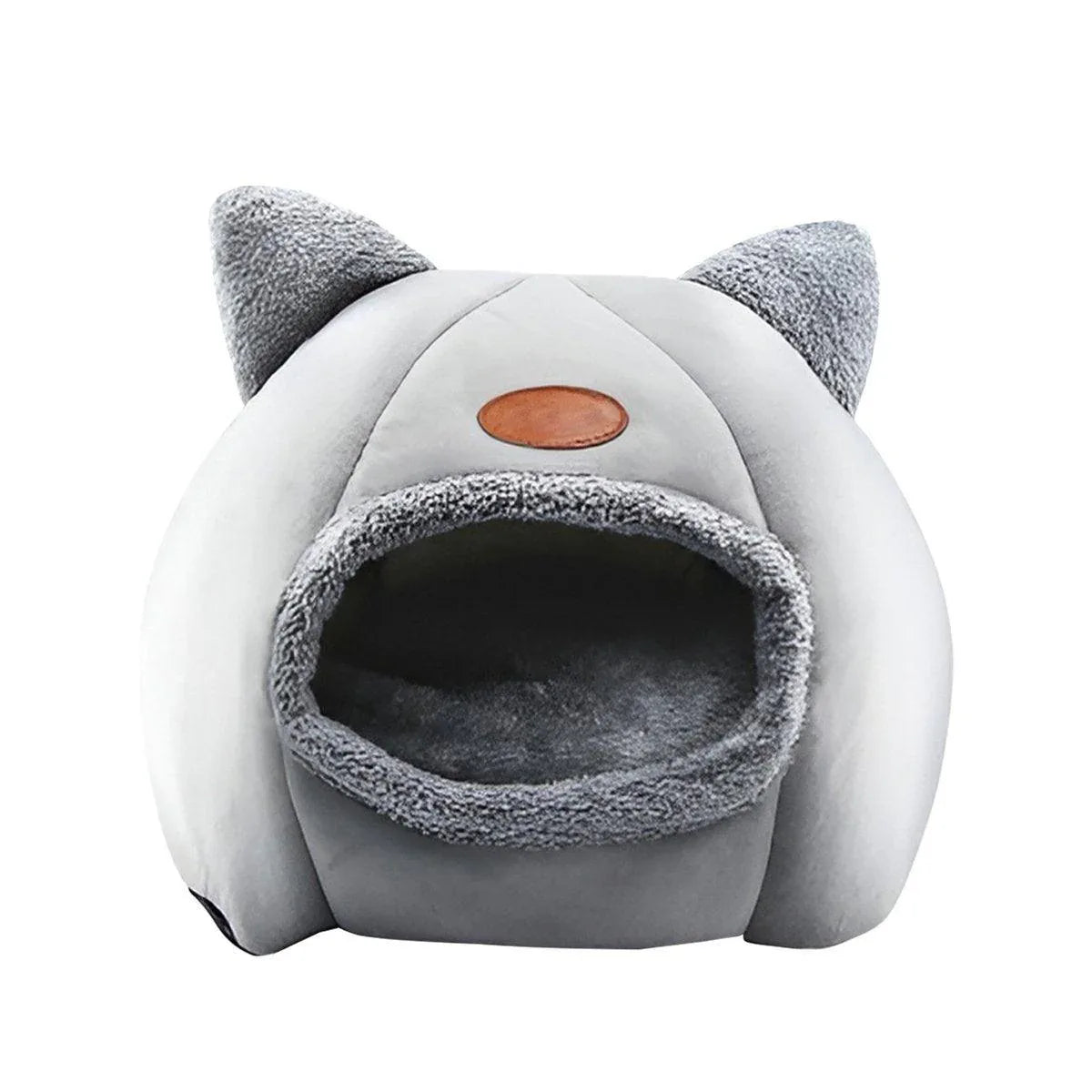 Cat Bed Winter Warm Enclosed Pet House Cozy Indoor Sleeping Nest for Cold Weather - XL - Mekamart Australia