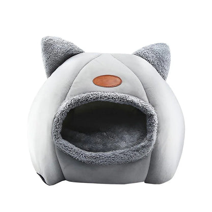 Cat Bed Winter Warm Enclosed Pet House Cozy Indoor Sleeping Nest for Cold Weather - XL - Mekamart Australia