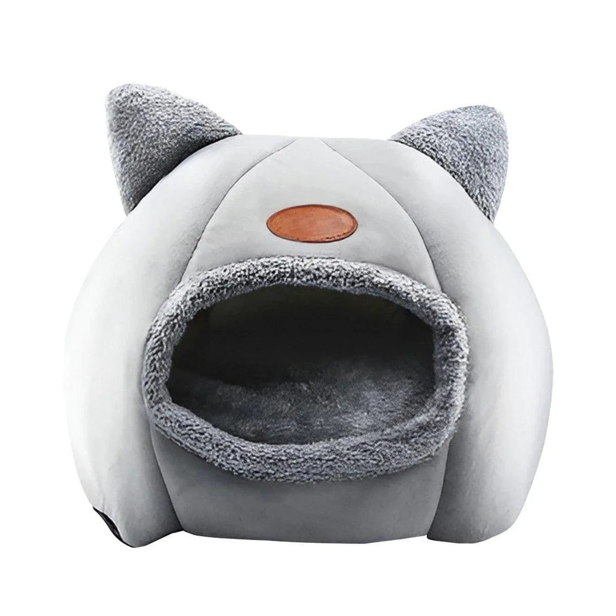 Cat Bed Winter Warm Enclosed Pet House Cozy Indoor Sleeping Nest for Cold Weather - XL - Mekamart Australia