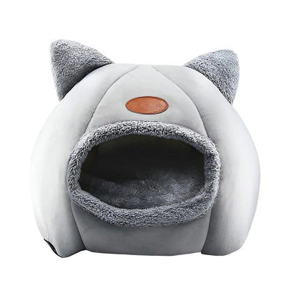 Cat Bed Winter Warm Enclosed Pet House Cozy Indoor Sleeping Nest for Cold Weather - XL - Mekamart Australia