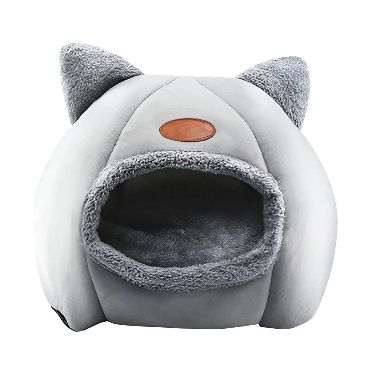 Cat Bed Winter Warm Enclosed Pet House Cozy Indoor Sleeping Nest for Cold Weather - XL - Mekamart Australia