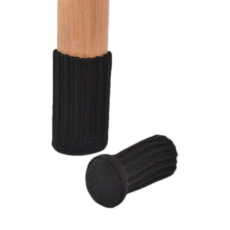 24Pcs Knitted Table Chair Leg Socks Sleeve Floor Protector Furniture Feet Covers - Brown - Mekamart Australia