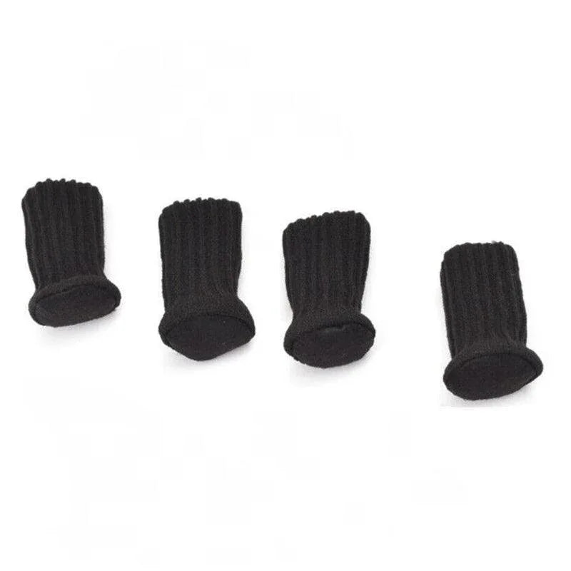 24Pcs Knitted Table Chair Leg Socks Sleeve Floor Protector Furniture Feet Covers - Brown - Mekamart Australia