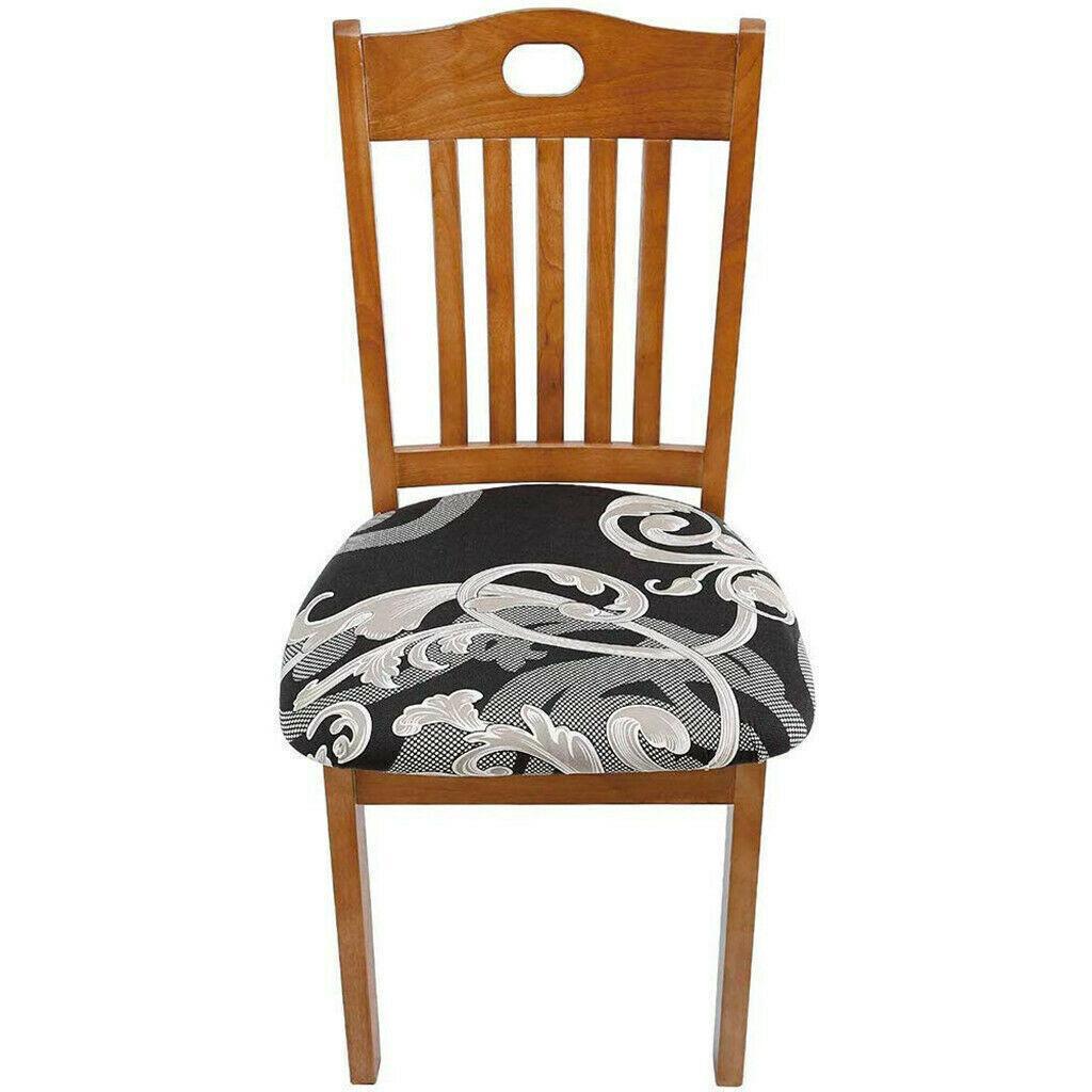 Stretch Dining Chair Seat Covers Removable Seat Cushion Slipcovers Protector - I - Mekamart Australia