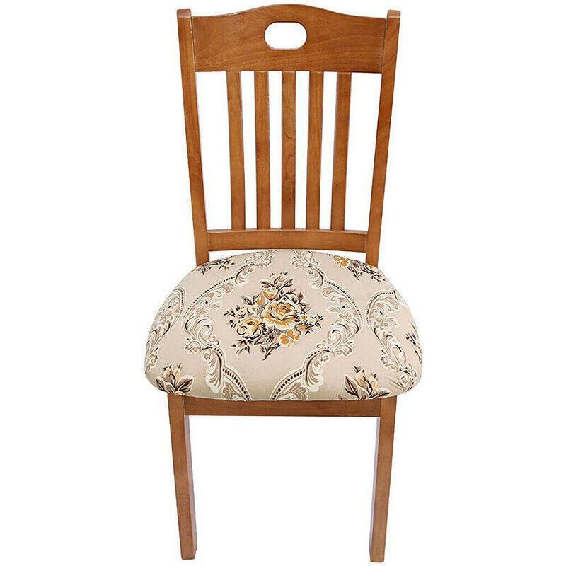 Stretch Dining Chair Seat Covers Removable Seat Cushion Slipcovers Protector - I - Mekamart Australia