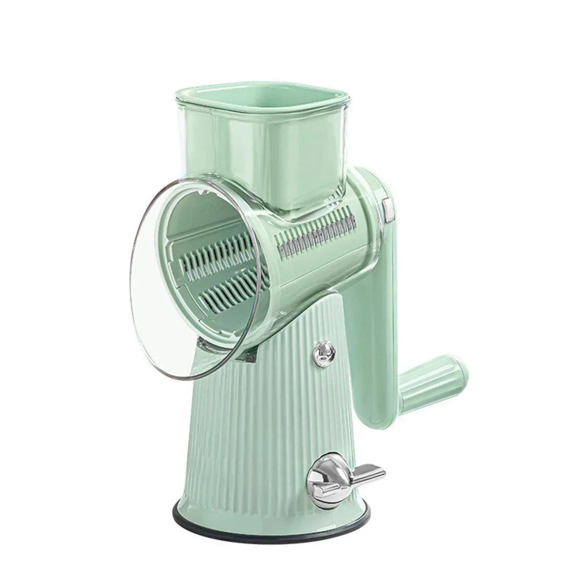 Multifunctional Vegetable Cutter Drum Slicer Kitchen Hand Cranked Grater Tool - White - Mekamart Australia
