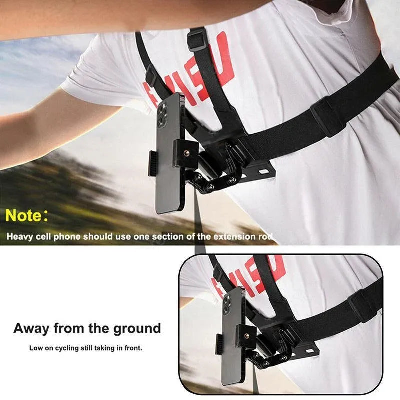 Cell Phone Chest Mount Harness Strap Holder Clip For Iphone Samsung Gopro