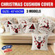 1Pc Christmas Square Cushion Cover Throw Waist Pillow Case Sofa Home Decor - Deer