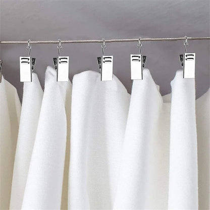 50PCS Stainless Steel Curtain Clip Hooks Strong Load-bearing Shower Accessories - Copper - Mekamart Australia