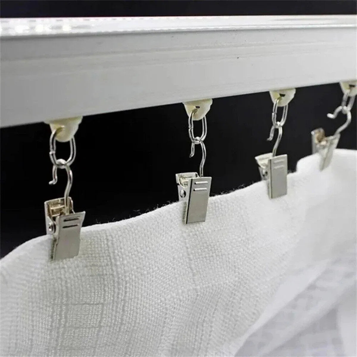50PCS Stainless Steel Curtain Clip Hooks Strong Load-bearing Shower Accessories - Copper - Mekamart Australia