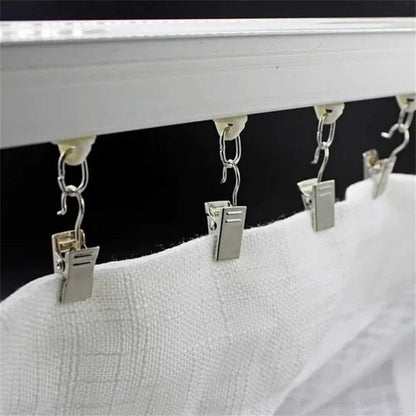 50PCS Stainless Steel Curtain Clip Hooks Strong Load-bearing Shower Accessories - Copper - Mekamart Australia