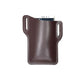 Leather Phone Holster Pouch Belt Clip Loop Waist Bag Cover Case for Men - Dark Brown