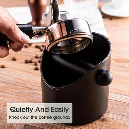 Coffee Knock Box Espresso Grounds Bin with Non Slip Base and Rubber Knock Bar 550ml - Mekamart Australia