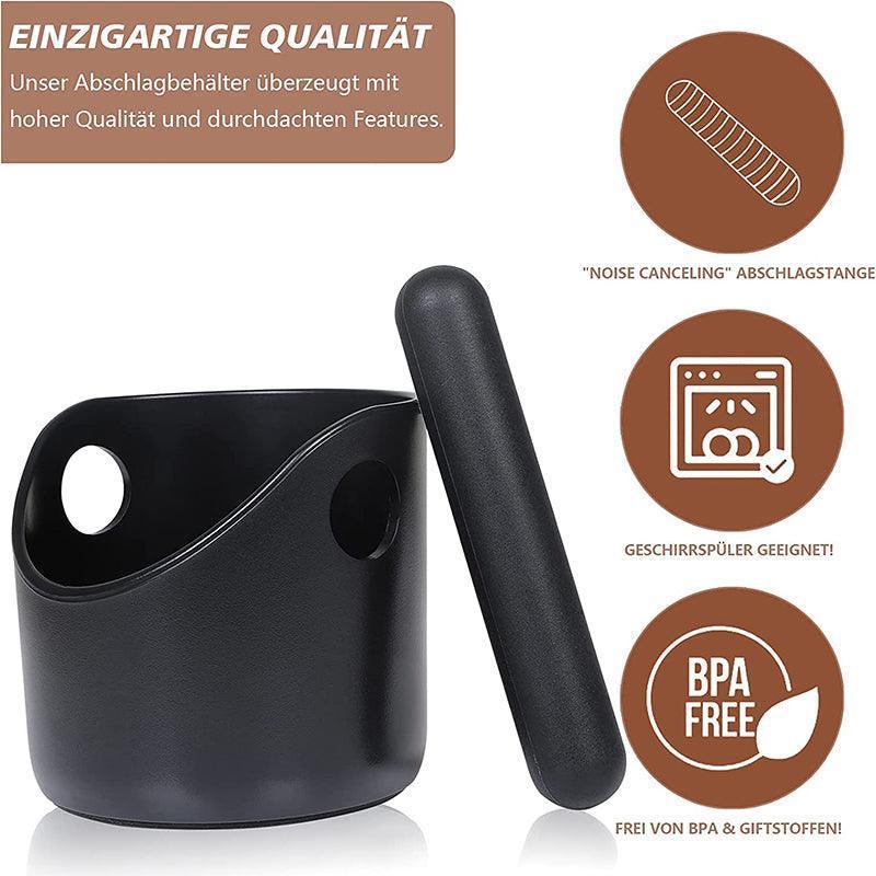 Coffee Knock Box Espresso Grounds Bin with Non Slip Base and Rubber Knock Bar 550ml - Mekamart Australia