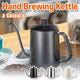 Hand Drip Coffee Pot Stainless Steel Fine Spout Hanging Ear Filter Cup Kettle - Black - Mekamart Australia