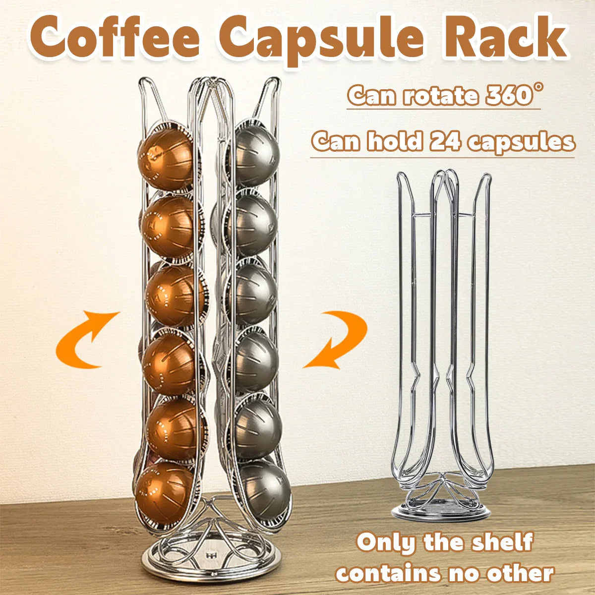 24 Coffee Capsule Holder Rack Storage Stand Pod Display Organizer Shelf Kitchen - Mekamart Australia