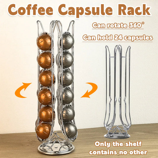 24 Coffee Capsule Holder Rack Storage Stand Pod Display Organizer Shelf Kitchen - Mekamart Australia