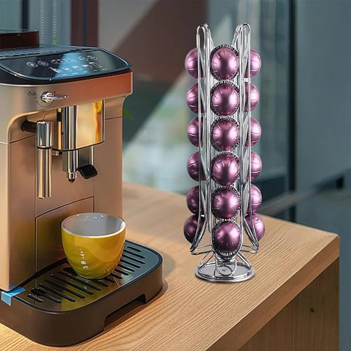 24 Coffee Capsule Holder Rack Storage Stand Pod Display Organizer Shelf Kitchen - Mekamart Australia