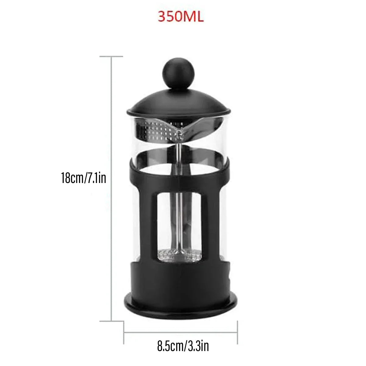 350ml French Press Coffee Maker Hand Press Tea Brewer with Filter - Mekamart Australia